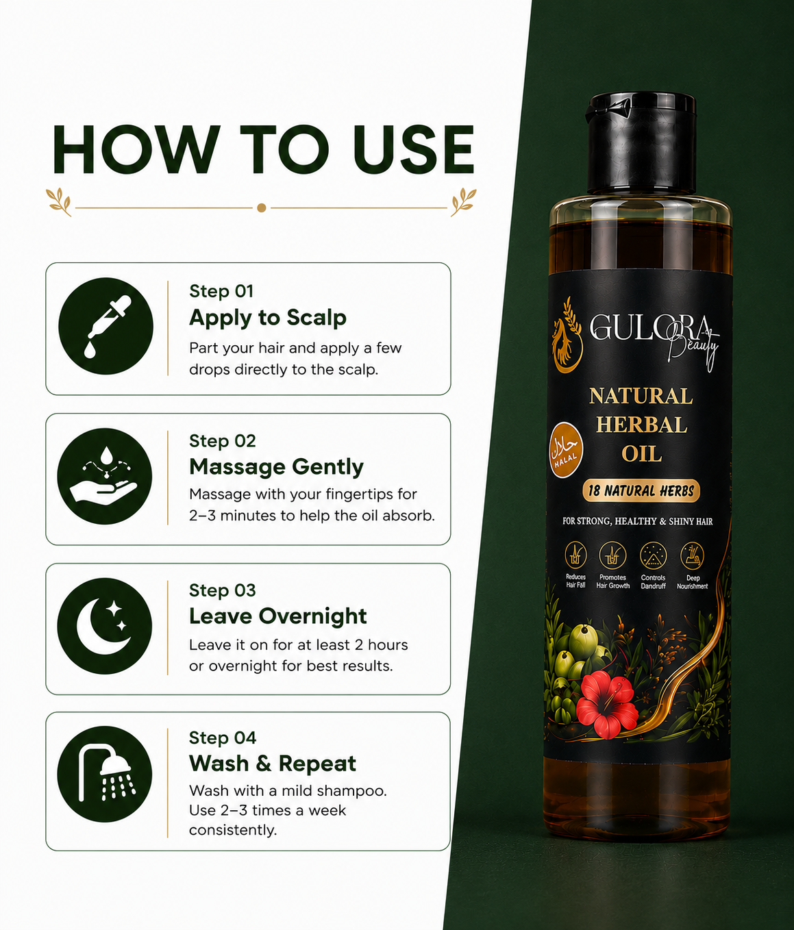 18 Herbal Blend Hair Growth Oil